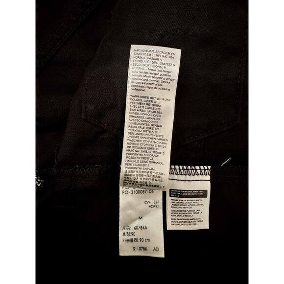 Levi’s Trucker Jacket Women’s Medium Black Denim Y2k 90s Grunge - Picture 14 of 16